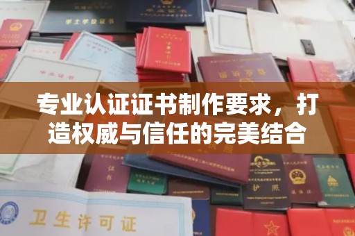 星子专业认证证书制作要求，打造权威与信任的完美结合