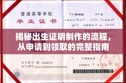 星子揭秘出生证明制作的流程，从申请到领取的完整指南